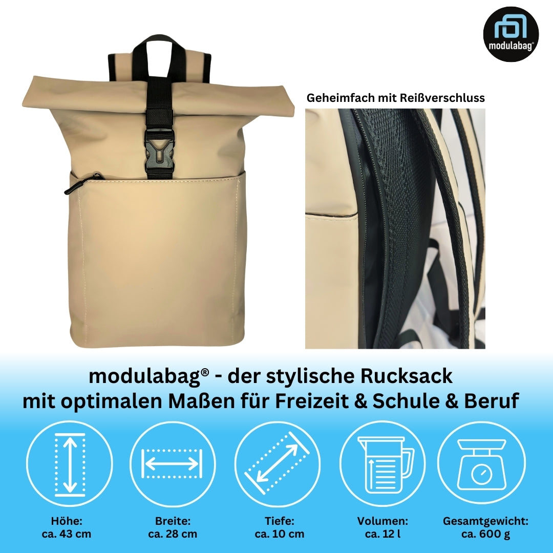 Rucksack spritzwasserabweisend atmungsaktiv gepolstert Medi Size ca. 12l