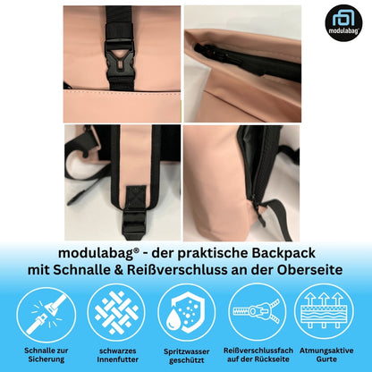 Rucksack spritzwasserabweisend atmungsaktiv gepolstert Medi Size ca. 12l