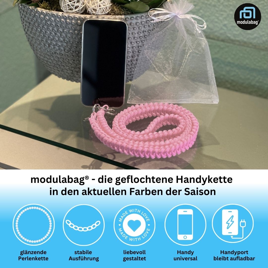 Handykette per Hand geflochten