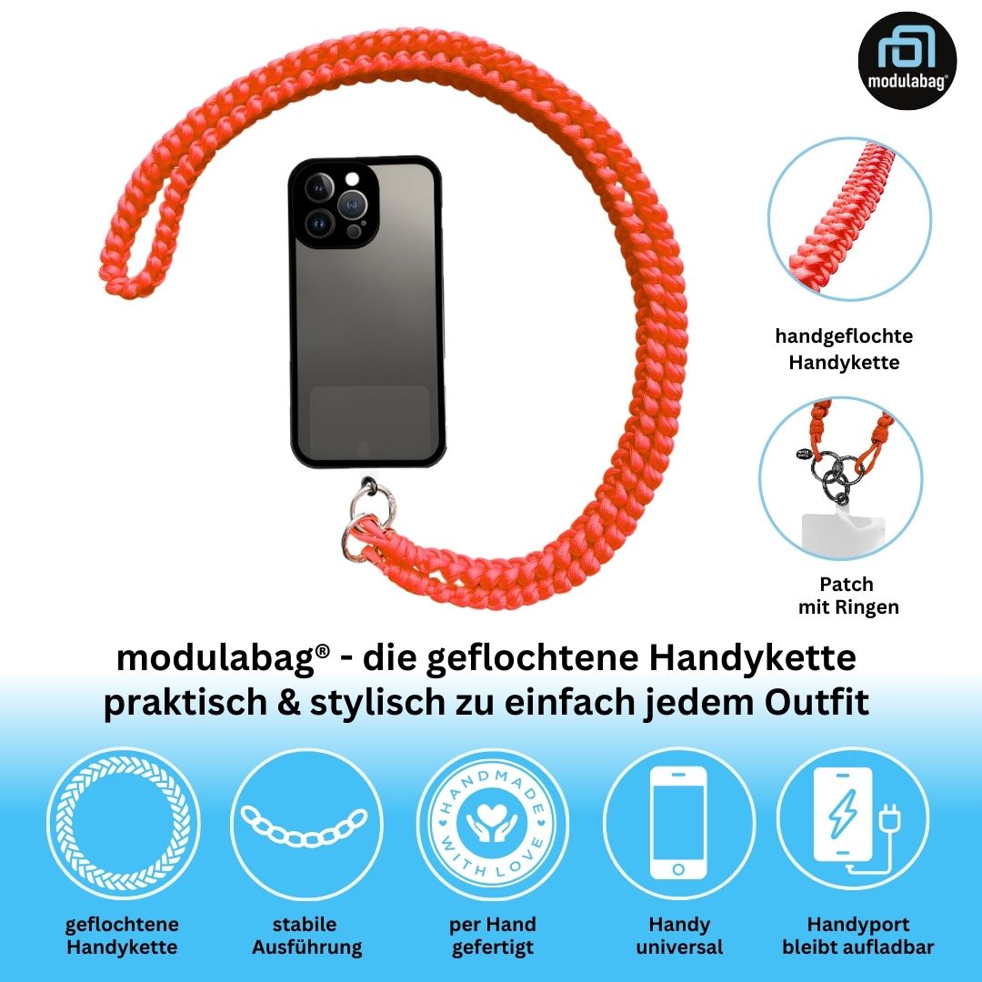 Handykette per Hand geflochten