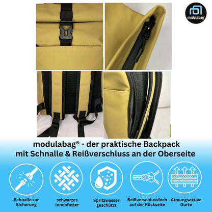 Rucksack spritzwasserabweisend atmungsaktiv gepolstert Medi Size ca. 12l