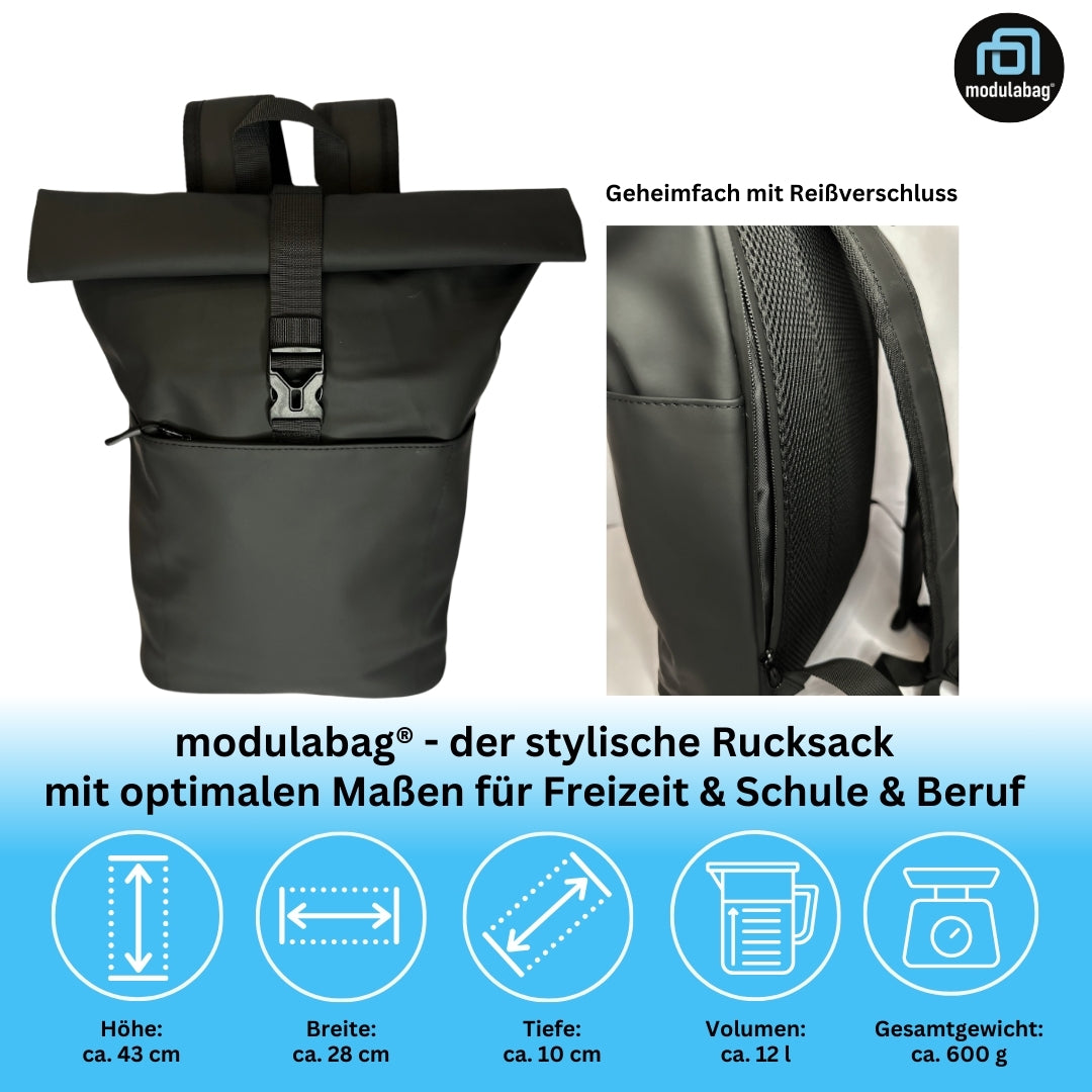 Rucksack spritzwasserabweisend atmungsaktiv gepolstert Medi Size ca. 12l