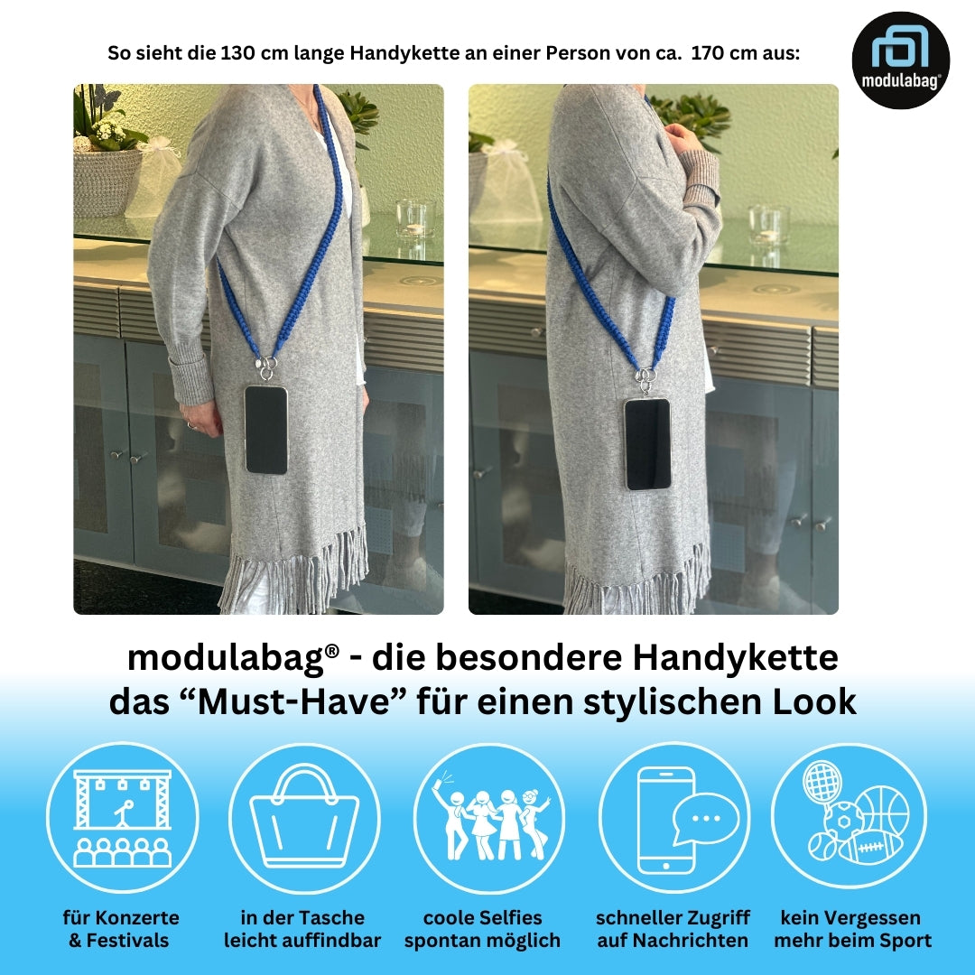 Handykette per Hand geflochten