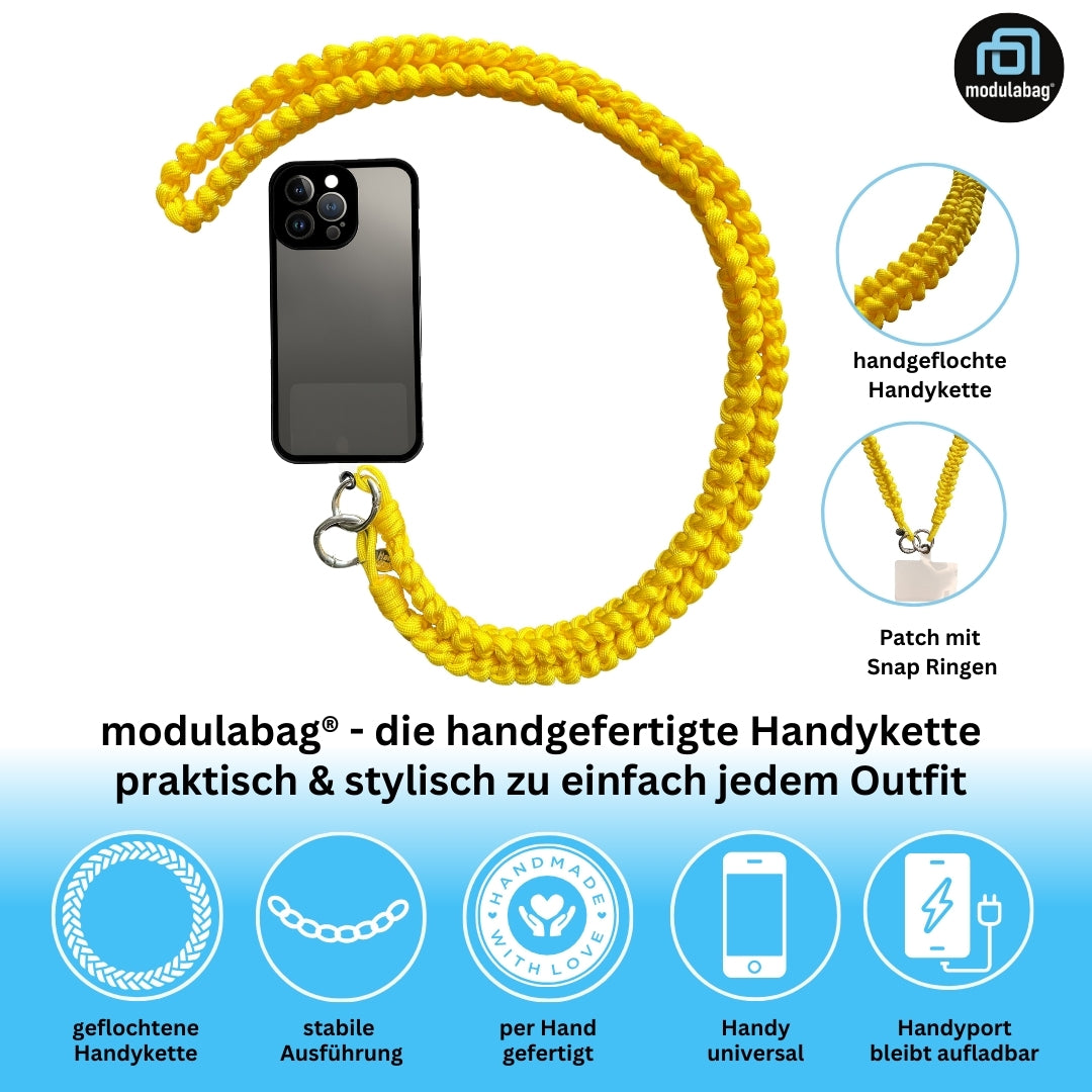 Handykette per Hand geflochten