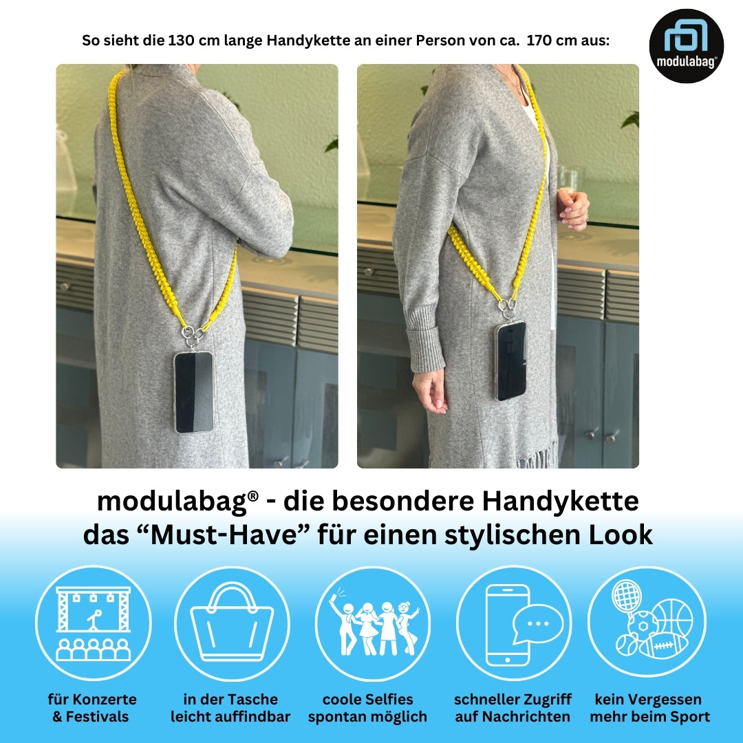 Handykette per Hand geflochten