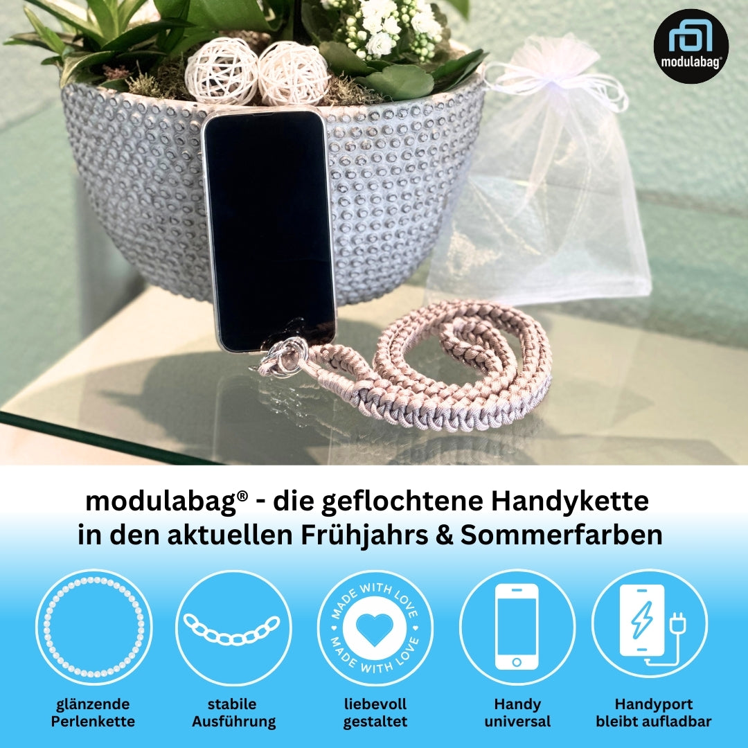 Handykette per Hand geflochten