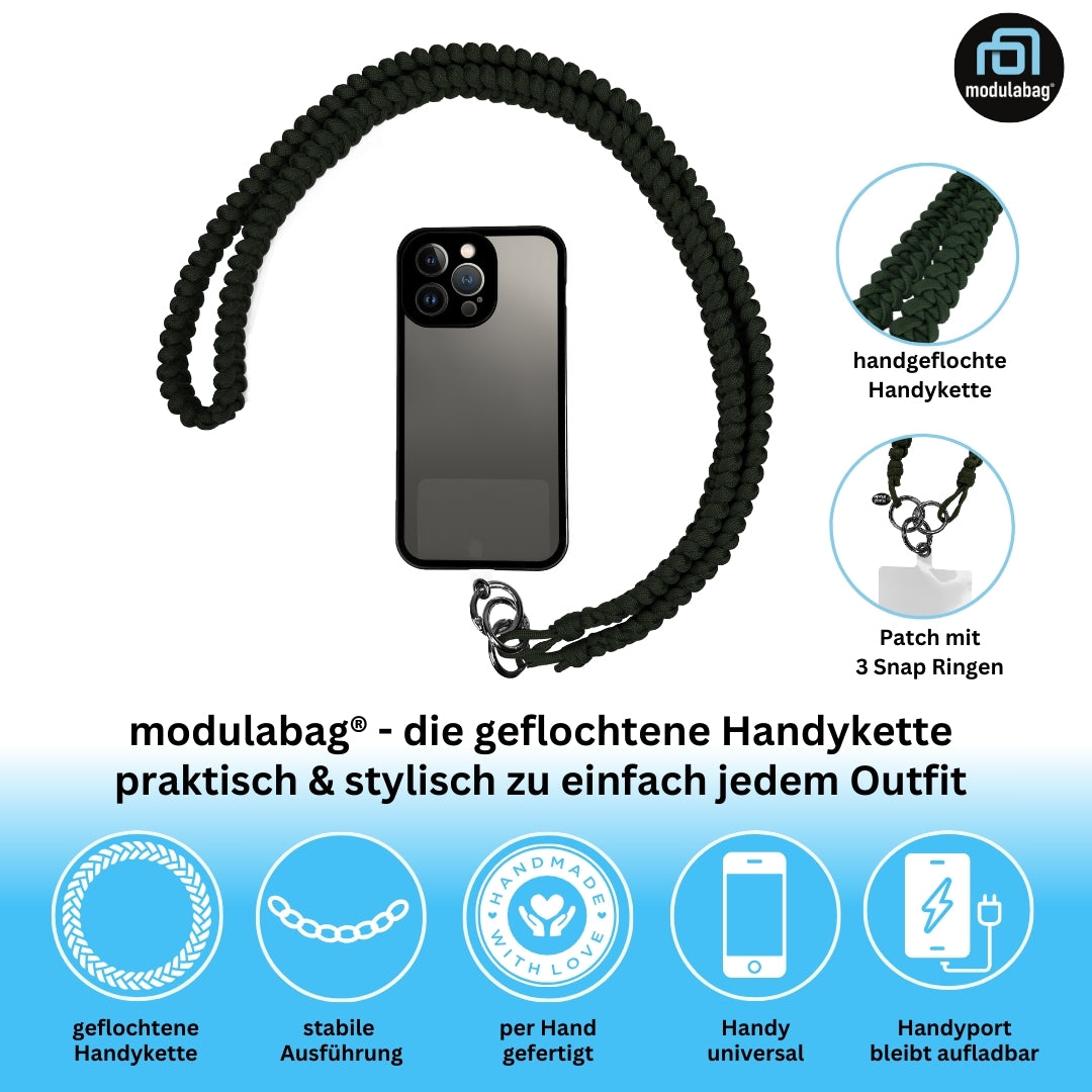 Handykette per Hand geflochten