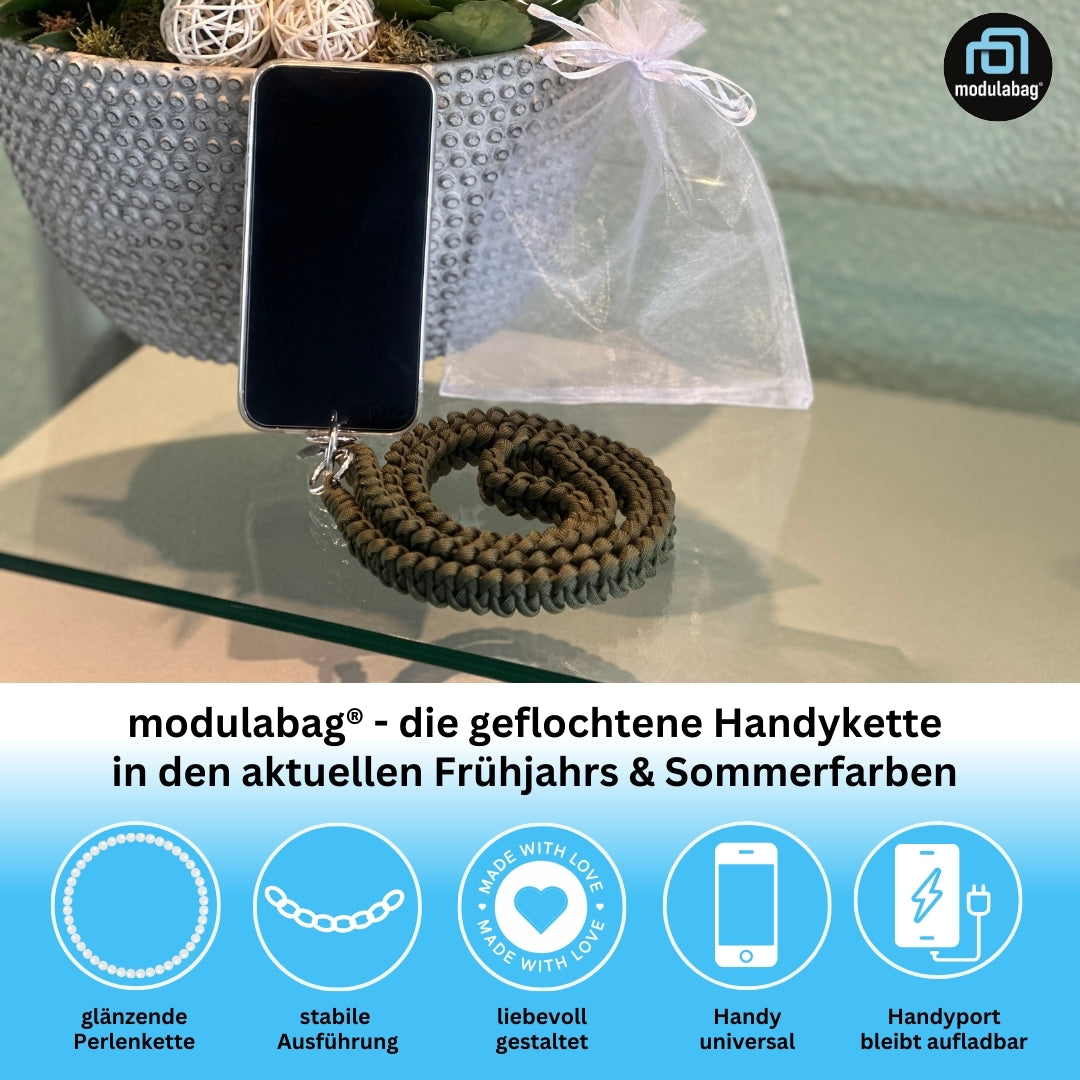 Handykette per Hand geflochten