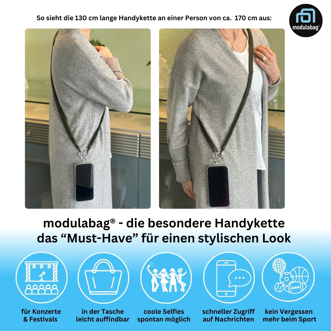 Handykette per Hand geflochten