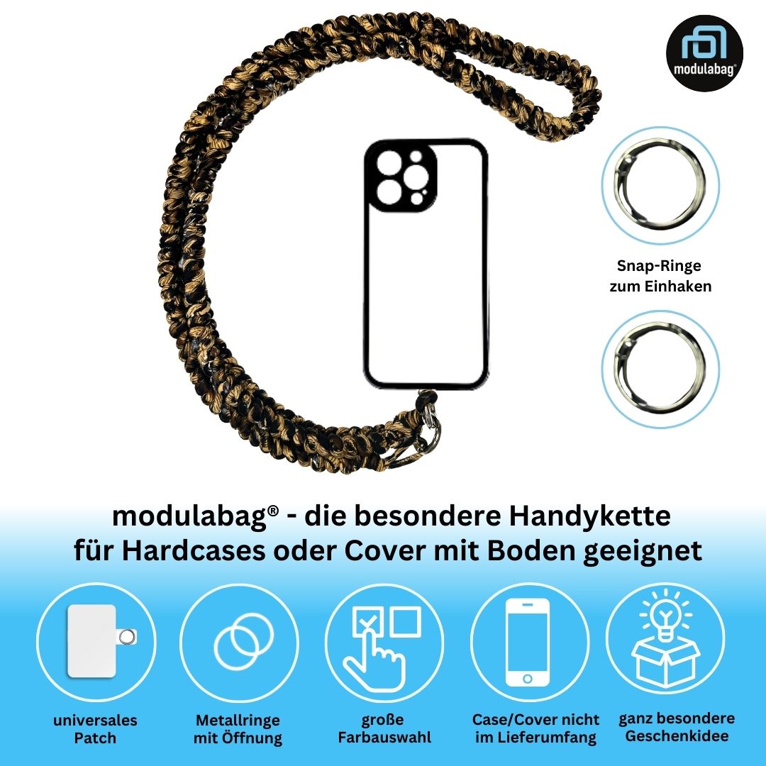 Handykette per Hand geflochten