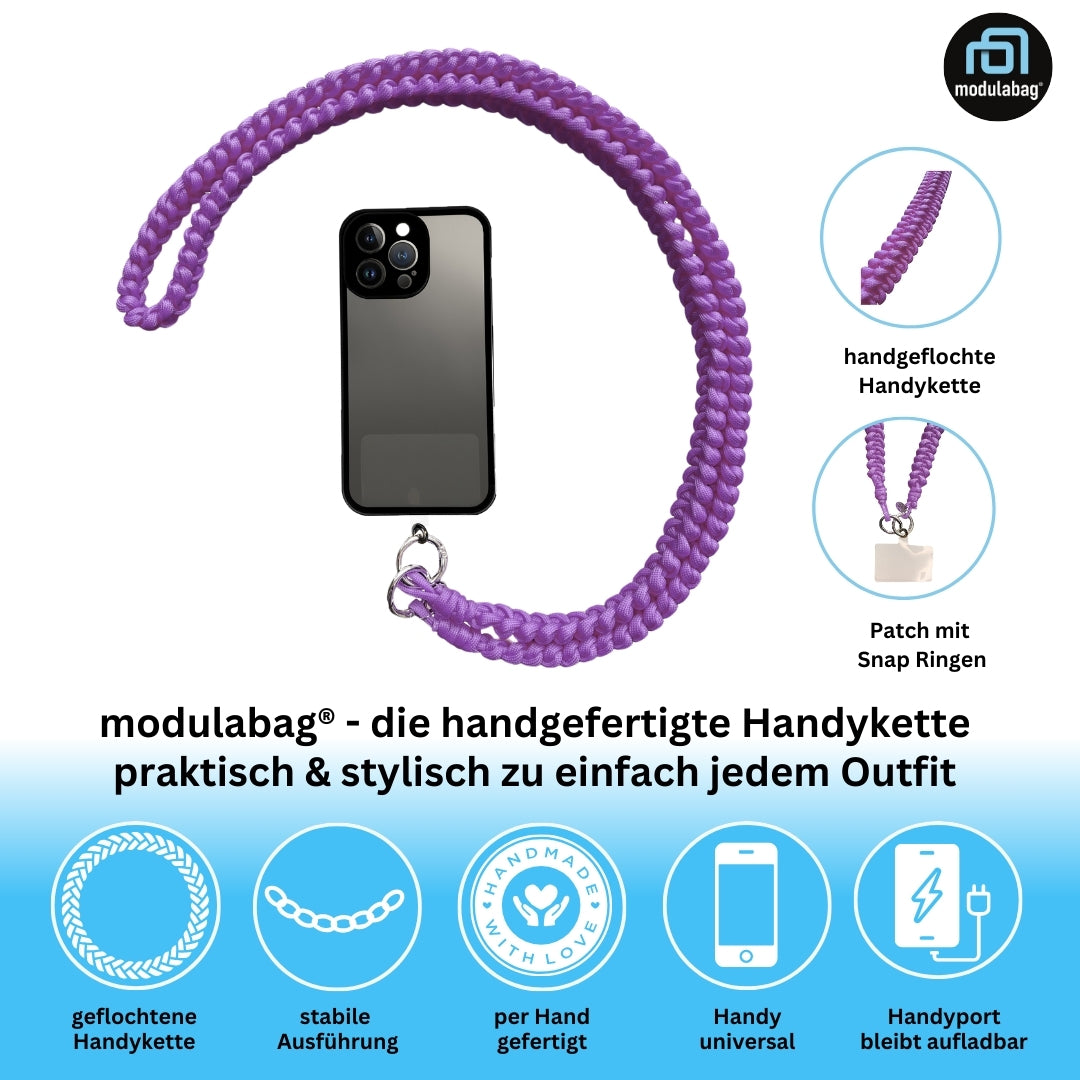 Handykette per Hand geflochten