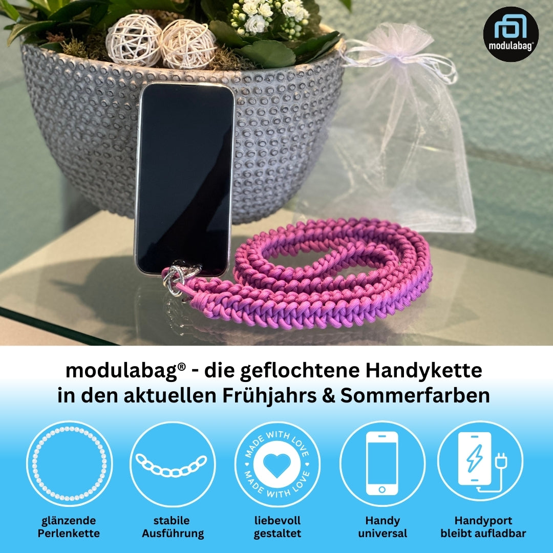 Handykette per Hand geflochten