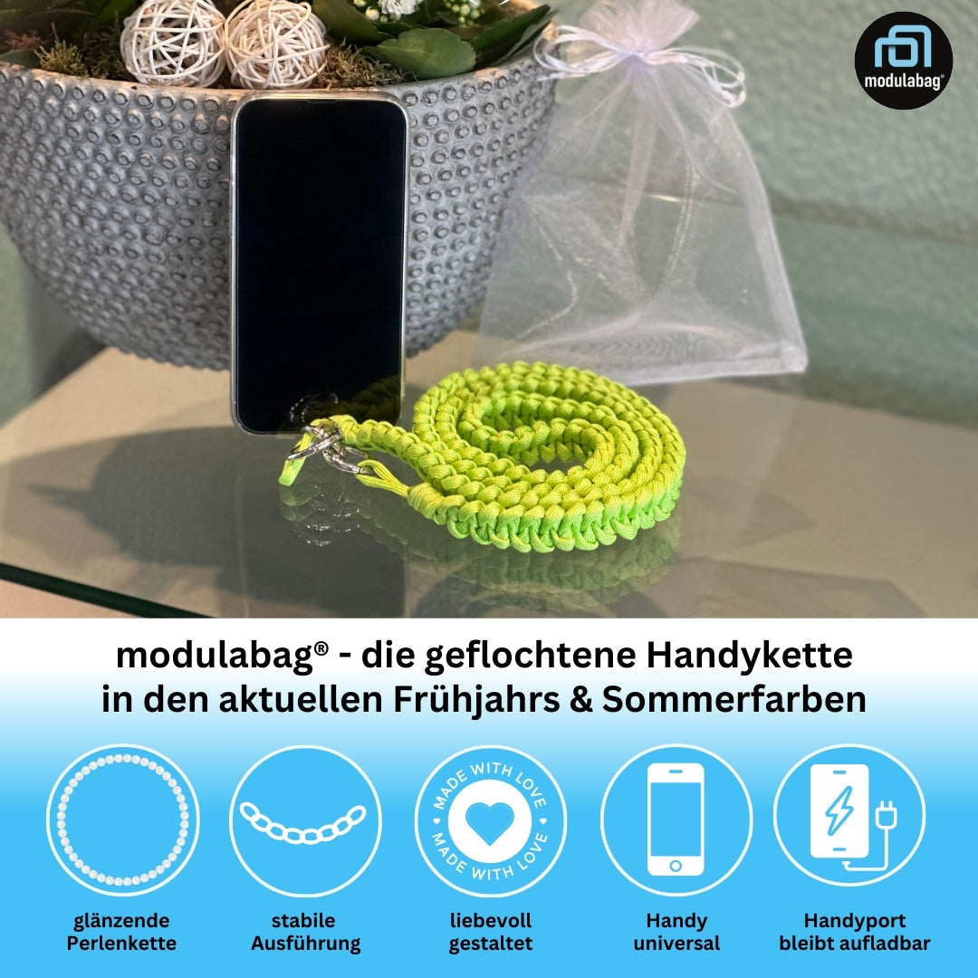 Handykette per Hand geflochten