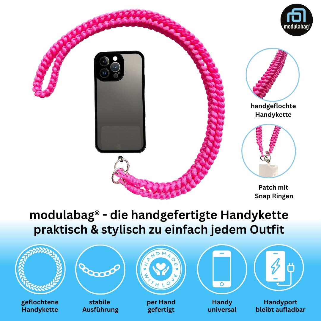 Handykette per Hand geflochten