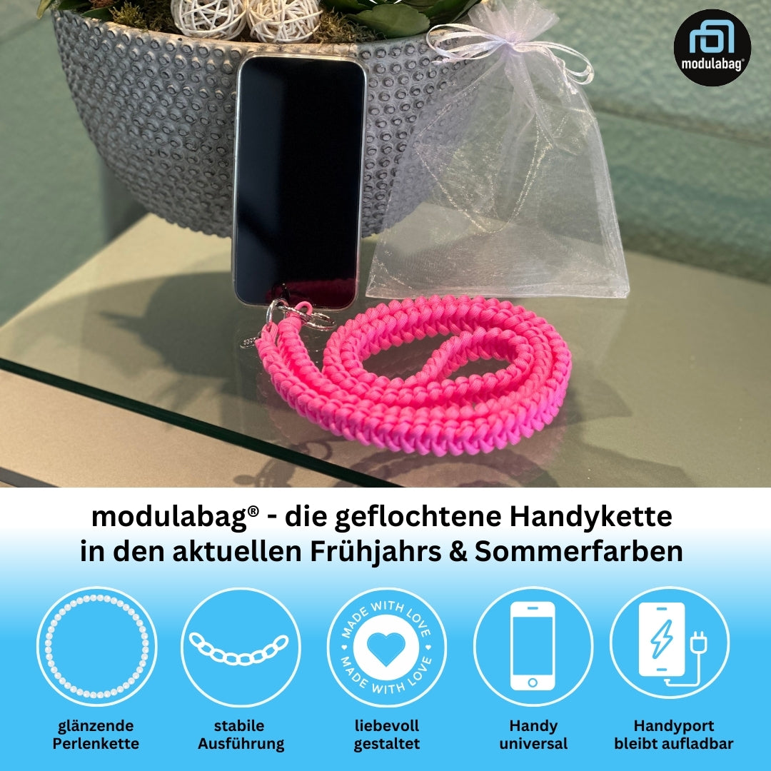 Handykette per Hand geflochten