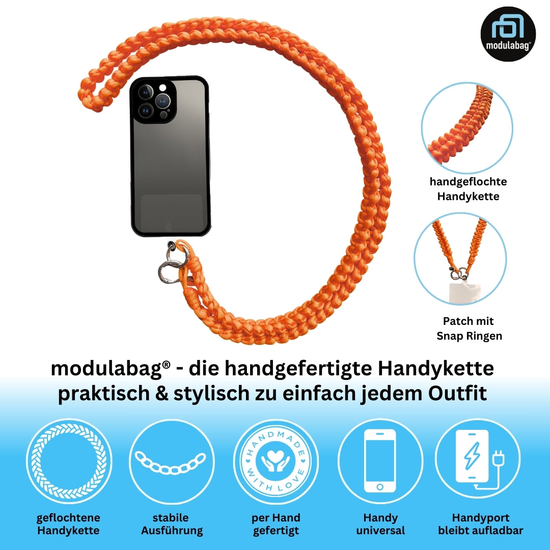 Handykette per Hand geflochten