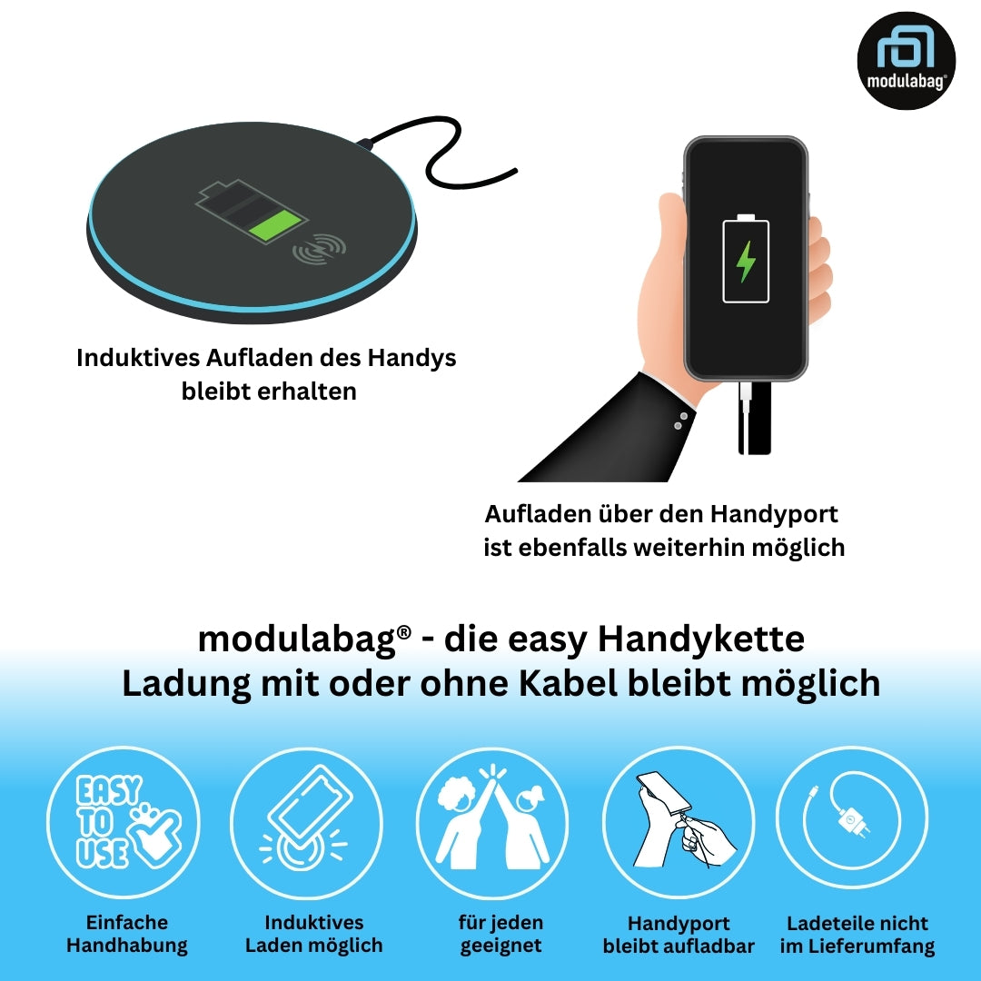 Handykette per Hand geflochten