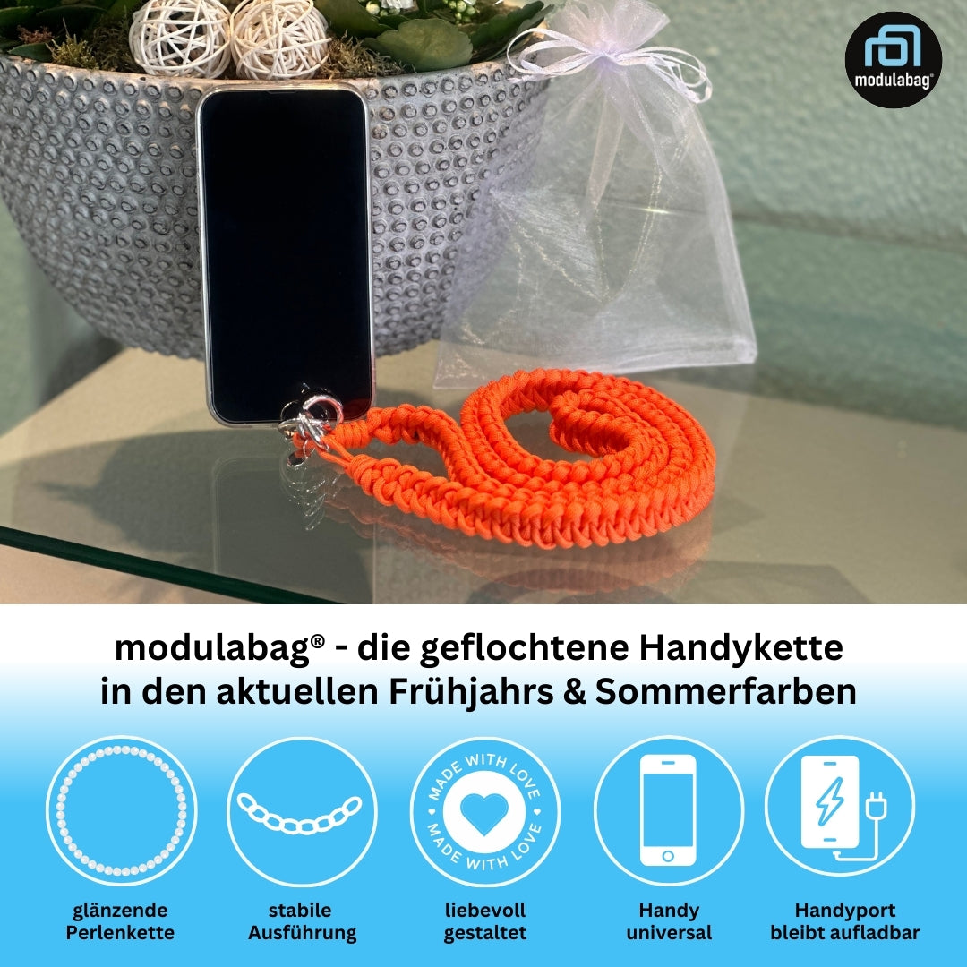 Handykette per Hand geflochten