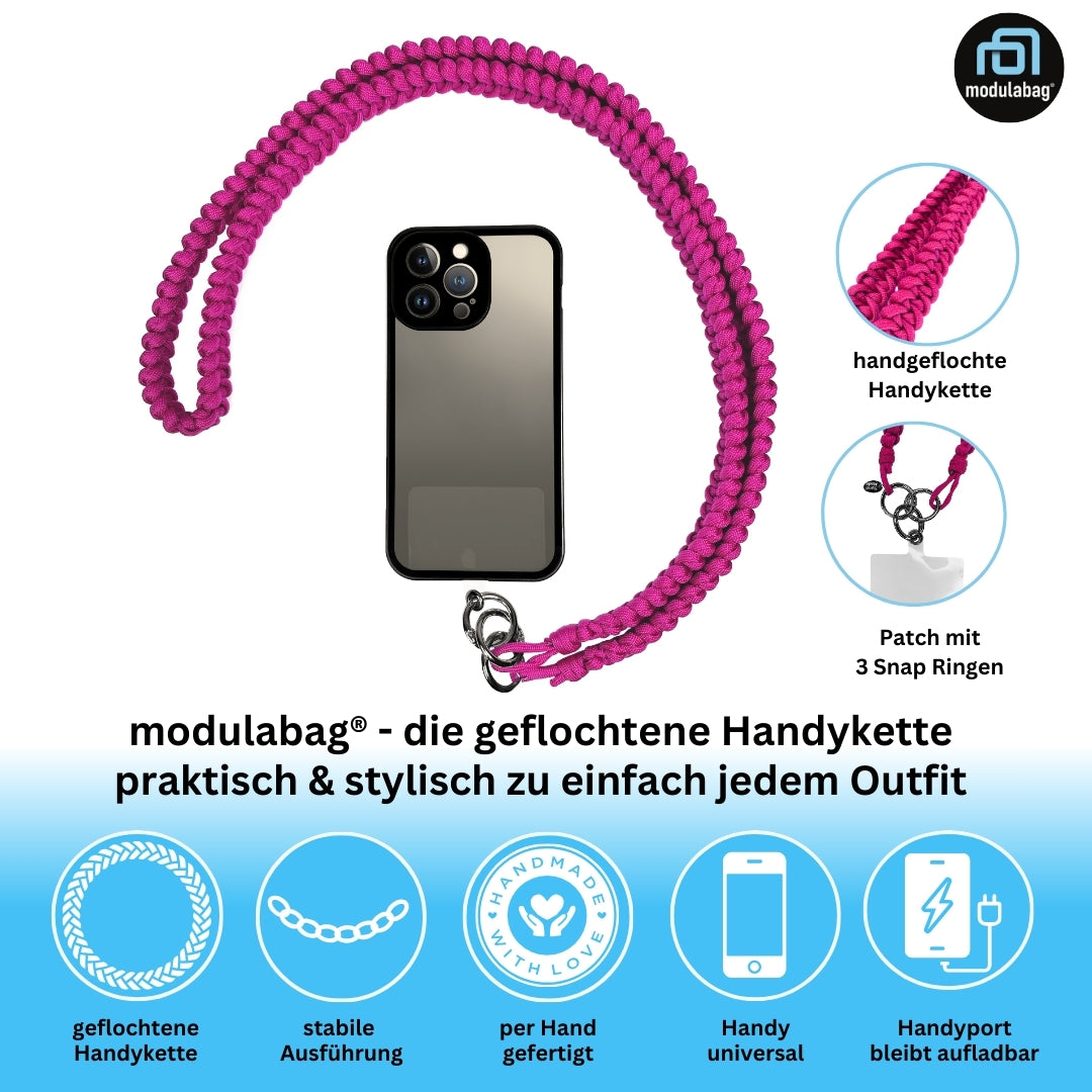 Handykette per Hand geflochten