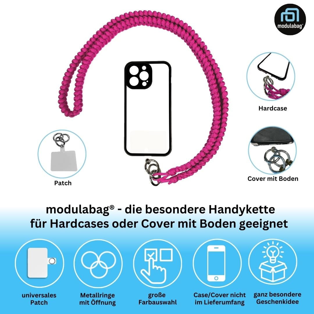 Handykette per Hand geflochten