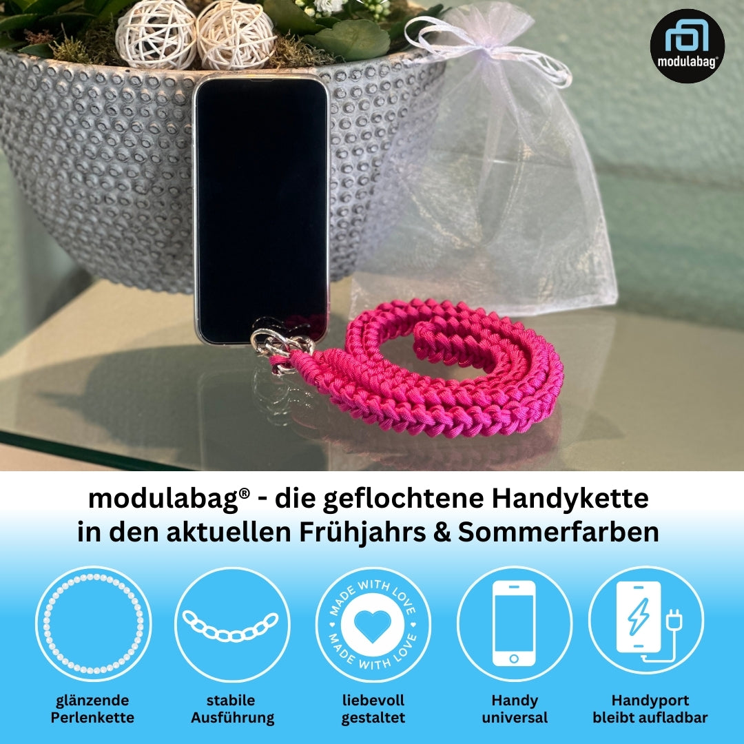 Handykette per Hand geflochten