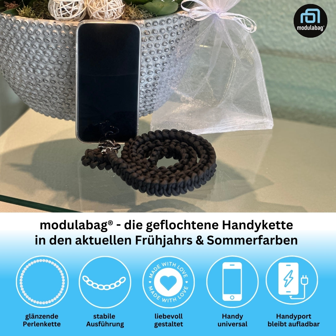 Handykette per Hand geflochten