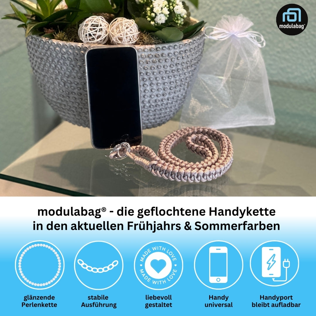 Handykette per Hand geflochten