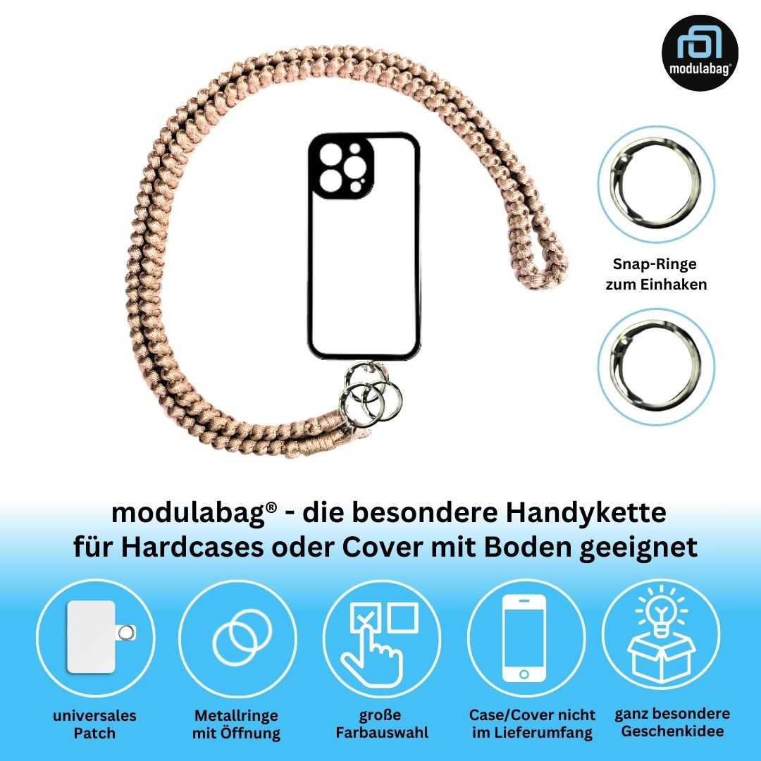 Handykette per Hand geflochten