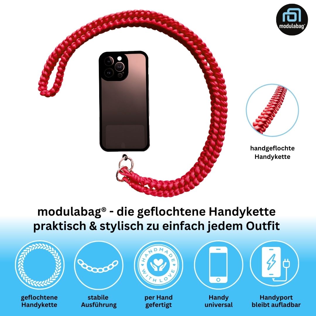 Handykette per Hand geflochten