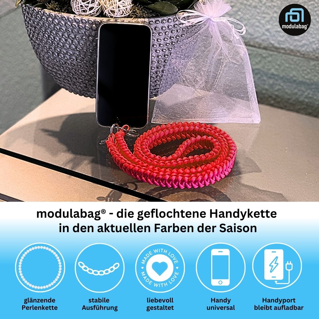 Handykette per Hand geflochten